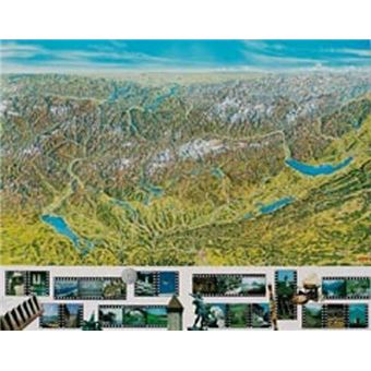 Panorama-Karte von der Schweiz - 1