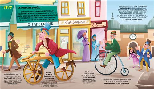 Vélos Du premier vélocipède aux modèles électriques cartonné