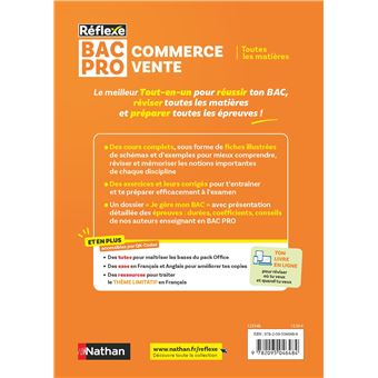 Toutes les matières BAC PRO Commerce-Vente - Réflexe N° 6