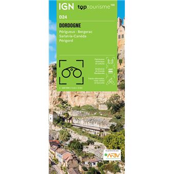 Sarlat La Dordogne A Velo Top100d24 Dordogne, Échelle 100 000