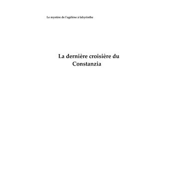 La dernière croisière du Constanzia