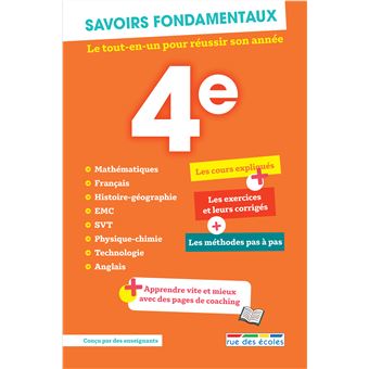 Savoirs fondamentaux 4e - Toutes les matières