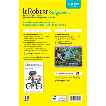 Dictionnaire Le Robert Benjamin - cartonné - Collectif - Achat Livre | fnac