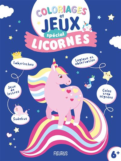 Coloriages et jeux spécial licornes