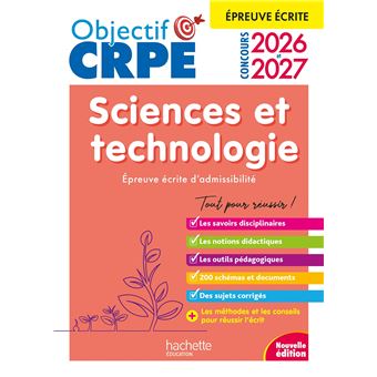 Objectif CRPE 2026-2027 Sciences et Technologie - Épreuve écrite d'admissibilité M2/L3 - broché - Soria Hamdani-Bennour, Yvonne Orsini, Philippe Savina - Achat Livre | fnac
