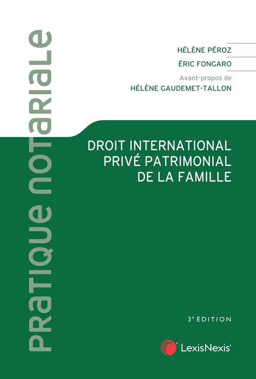 Droit international privé patrimonial de la famille - Eric Fongaro - broché