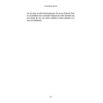 La fraîcheur du feu