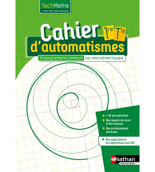 Cahier d'automatismes - Techmaths 1ère/Term Voie Technologique - Enseignement commun - Elève - Nicolas Krzewina - broché