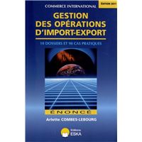Gestion des operations d'import export editions 2011