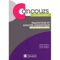 Traduction et analyse linguistique - CAPES d'anglais