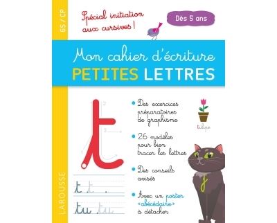 Mon petit cahier d'écriture - CP : dès 5 ans - Apprendre à écrire