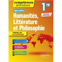 Spécialité Humanités, Littérature et Philosophie - 1re - nouveaux programmes