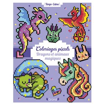 DRAGONS ET ANIMAUX MAGIQUES COLORIAGES PIXELS - 1