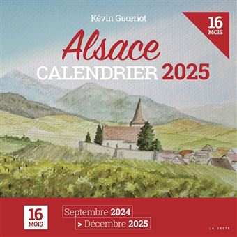 Calendrier 2025 - 16 mois - alsace - 1