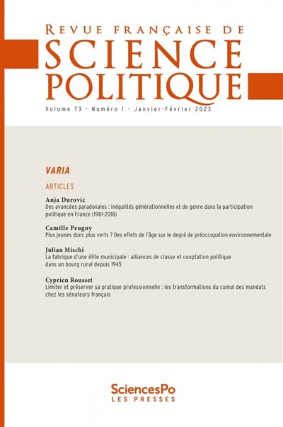 Revue francaise de science politique T73-1