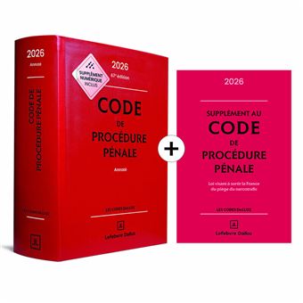Code de procédure pénale 2026, annoté 67e éd. + Supplément "loi narcotrafic" inclus - 1