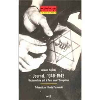 Journal 1940-1942 un journaliste juif à Paris sous l'Occupation ...