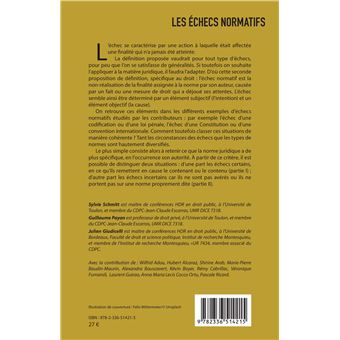 Les échecs normatifs