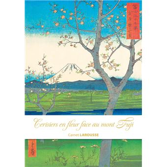 Carnet Larousse - Cerisiers en fleurs face au mont Fuji