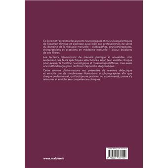 Examen clinique de l'appareil neuro-musculo-squelettique