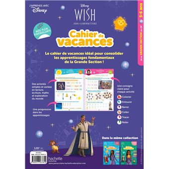 Disney - Wish - De la GS au CP - Cahier de vacances 2024