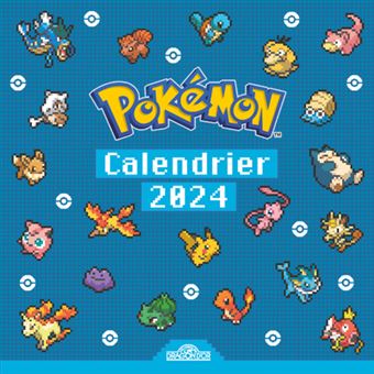 Les Pokémon - : Pokémon - Calendrier Pixel Art - Bonne année 2024 avec  Pokémon