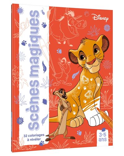DISNEY - Scènes magiques (3+) 32 coloriages à révéler -  Collectif - Hachette Disney - broché - Document jeunesse