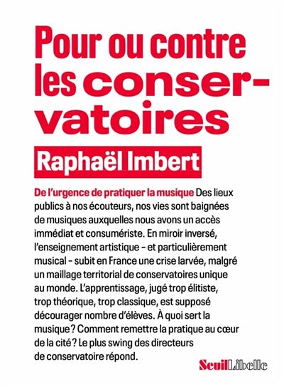 Pour ou contre les conservatoires - Raphaël Imbert (2023)