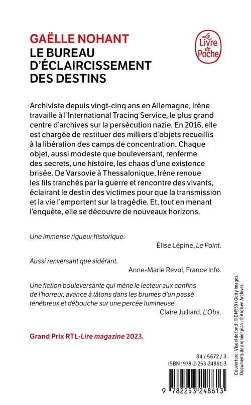 Le bureau d'éclaircissement des destins (Grand format - Broché 2023), de  Gaëlle Nohant