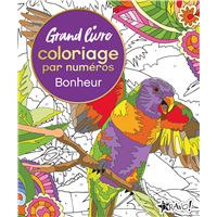 Grand livre coloriage par numéros - Bonheur