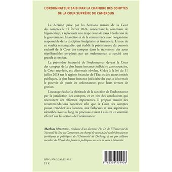L’ordonnateur saisi par la Chambre  des comptes de la Cour suprême du Cameroun