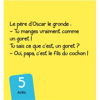 Mini calendrier - 365 blagues de récré - cartonné - Playbac Éditions, Livre  tous les livres à la Fnac