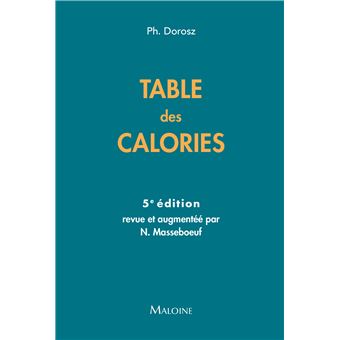 Table des calories, 5e ed.