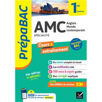 Prépabac - AMC (Anglais monde contemporain) 1re générale (spécialité) - 1