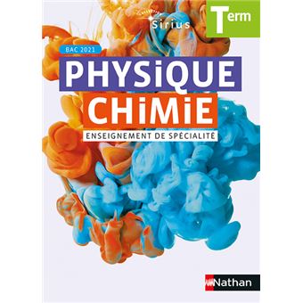 Physique-Chimie Sirius - Terminale - Manuel 2020 - 1