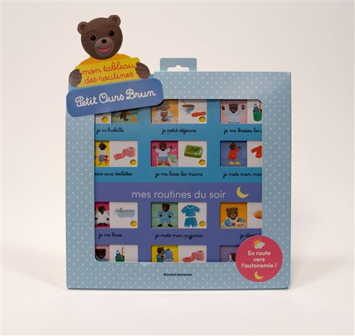 Petit Ours Brun - Mon tableau des routines - Livre à toucher - Dès 2 ans