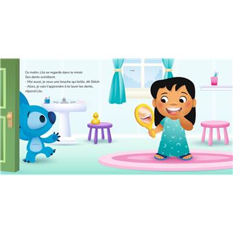 DISNEY BABY - Mes Premières Histoires - Stitch se brosse les dents - 5 grands puzzles 16 pc