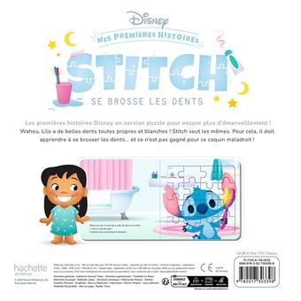 DISNEY BABY - Mes Premières Histoires - Stitch se brosse les dents - 5 grands puzzles 16 pc