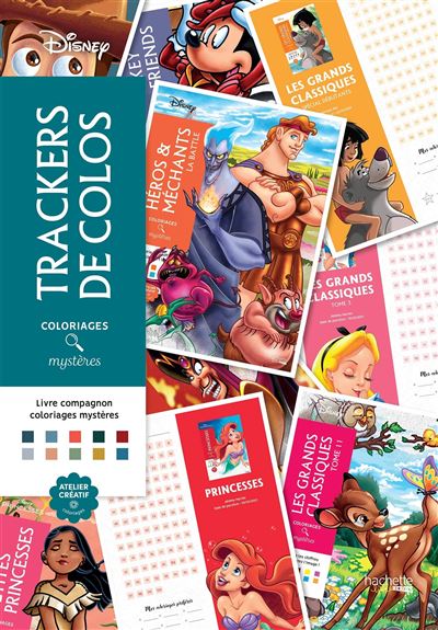 Livre compagnon - Les trackers de coloriages mystères Disney -  Collectif Disney - Hachette Heroes - broché - Document jeunesse