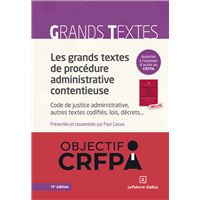 Les grands textes de procédure administrative contentieuse. 11e éd. - Code de justice administrative, autres textes codifiés, lois, décrets...