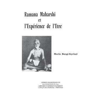 Ramana Maharshi et l'expérience de l'Etre - 1