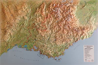Carte en relief région paca Echelle 1 : 700 000 - 3DMAP - Achat Livre ...