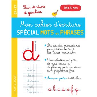 Mon cahier d'écriture spécial premiers mots et phrases - 1