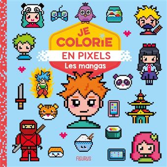 Je colorie en pixels - Les mangas - 1
