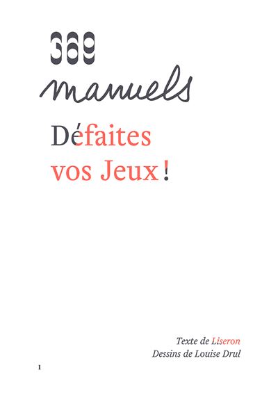 Défaites vos Jeux ! -  Liseron - broché