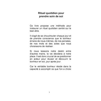 Une journée de joie avec moi-même