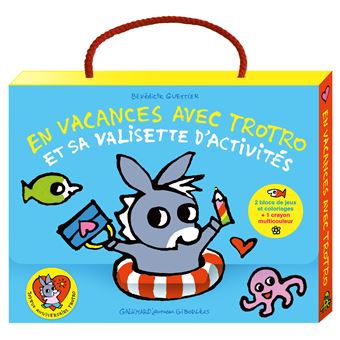 L'âne Trotro - L'âne Trotro, 2 blocs de jeux et coloriages + 1 crayon multicouleur - 1