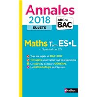 Annales Bac Maths ES-L Non corrigé 2018