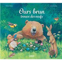 Ours brun trouve des oeufs