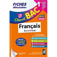 Objectif BAC 2026 Fiches détachables Français 1res STMG - STI2D - ST2S - STL - STD2A - STHR